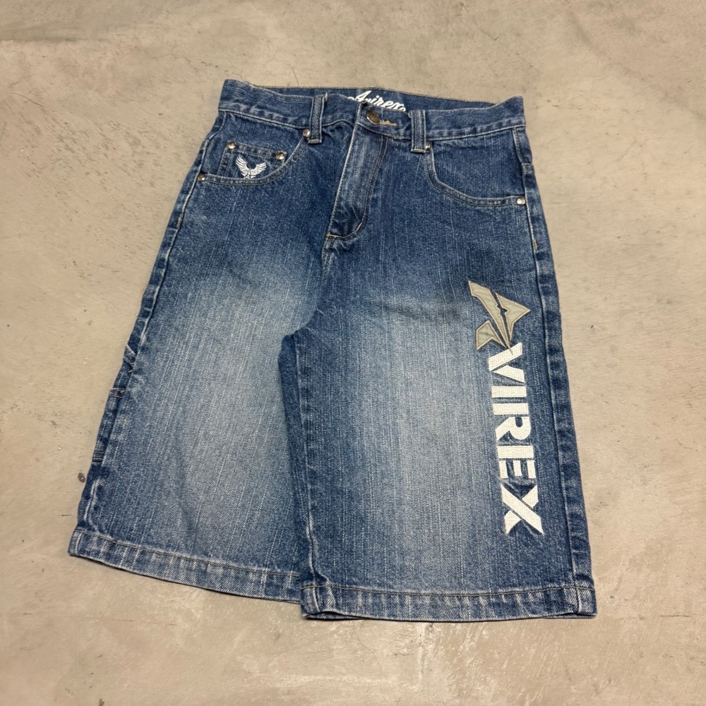 Vintage y2k Women's Embroidered Avirex Jean‎ Shorts
